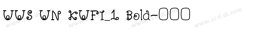 UUS UN KUFI_1 Bold字体转换